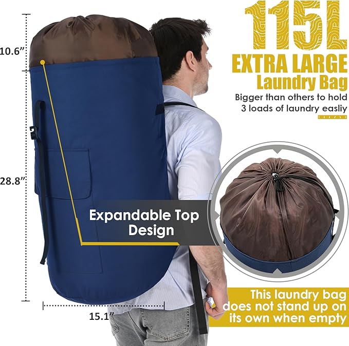 Laundry Bag Backpack Extra Large, 115L Laundry Backpack - Image 2