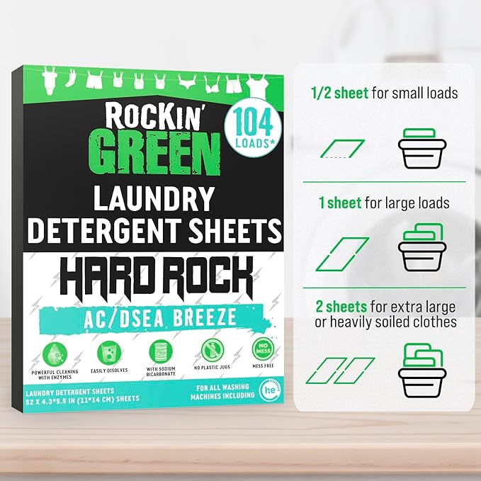 Rockin' Green Hard Rock Travel Laundry Detergent Sheets - Image 4