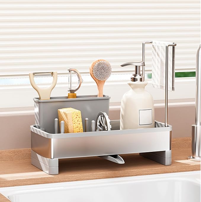 Sponge Holder for Kitchen Sink, Sink Caddy Organizer - Image 2