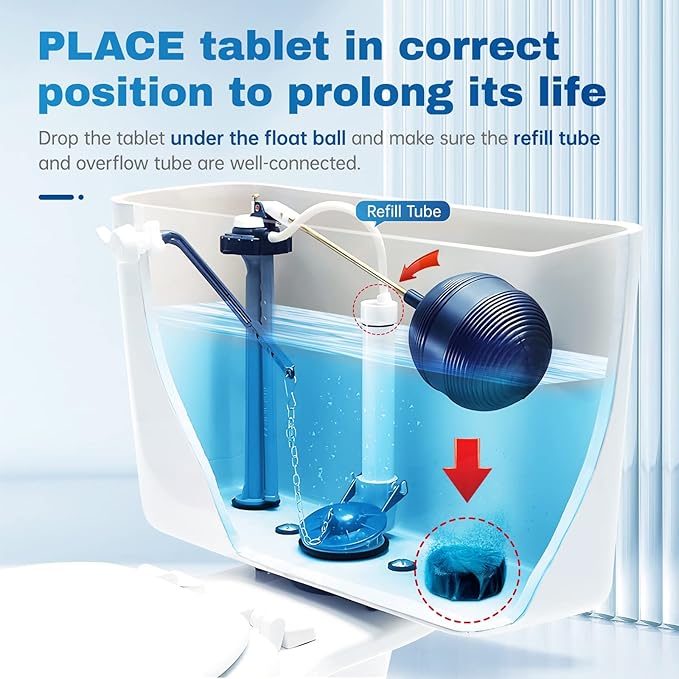 Vacplus Automatic Toilet Bowl Cleaner Tablets, Bathroom Toilet Tank Cleaner - Image 2