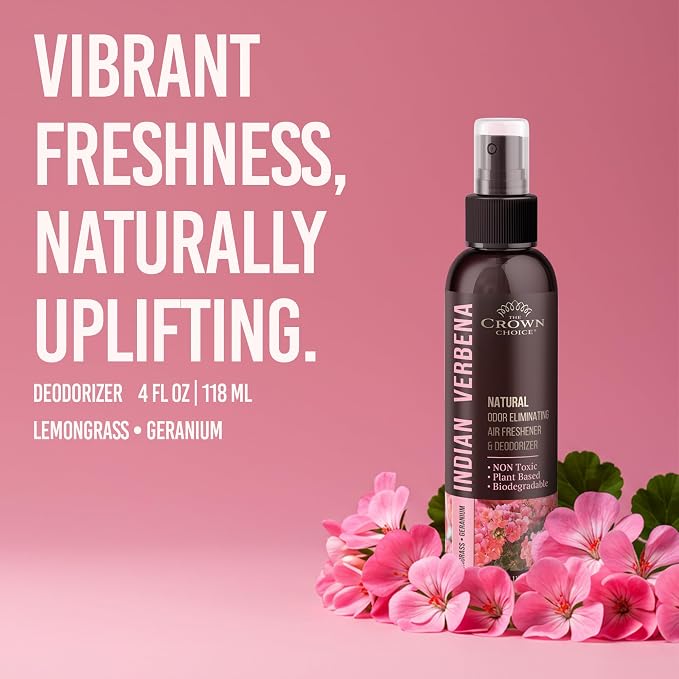 Natural Air Freshener Spray—Geranium & Lemongrass Odor Eliminator—Non-Toxic - Image 2