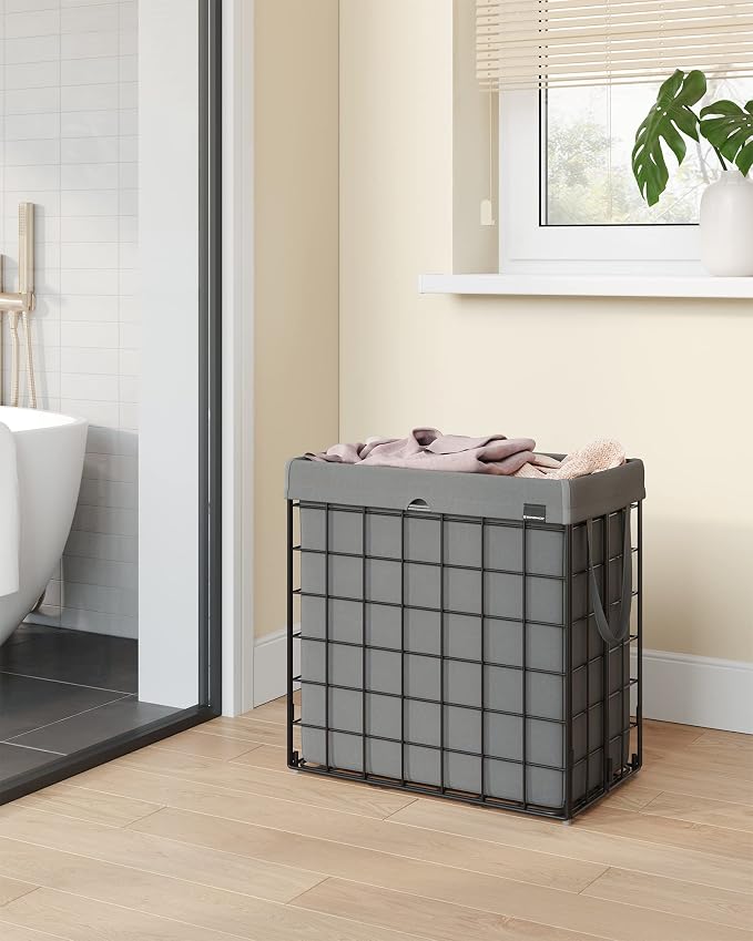 SONGMICS 29 Gal. Laundry Basket, Laundry Hamper, Collapsible Clothes Hamper - Image 3