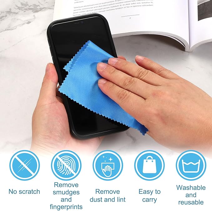 PATIKIL Eyeglass Microfiber Cleaning Cloth 7"x6", 200 Pack Glasses Cleaning - Image 4
