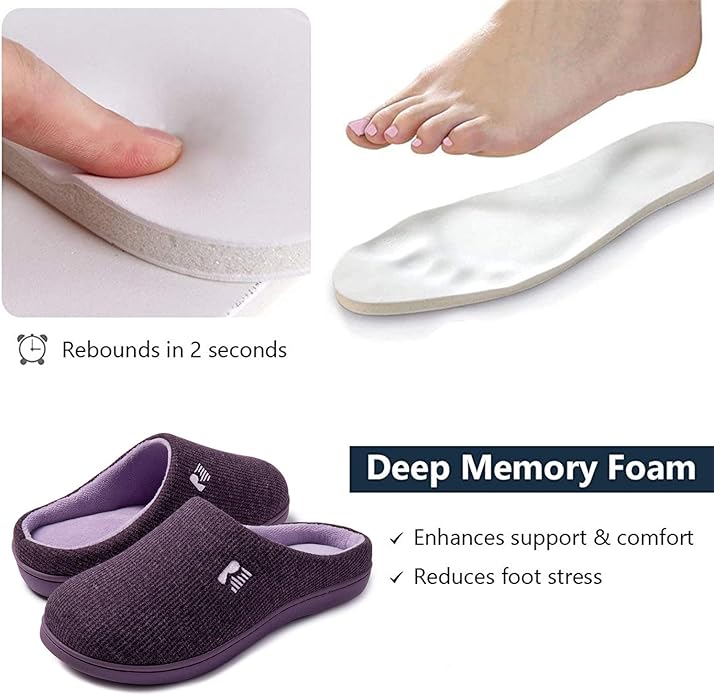 RockDove Women's Original Two-Tone Memory Foam Slipper - Image 4