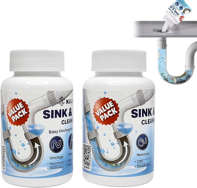 Pipe Dredge, Powerful Foaming Sink & Drain Cleaner Powder by Unknown
