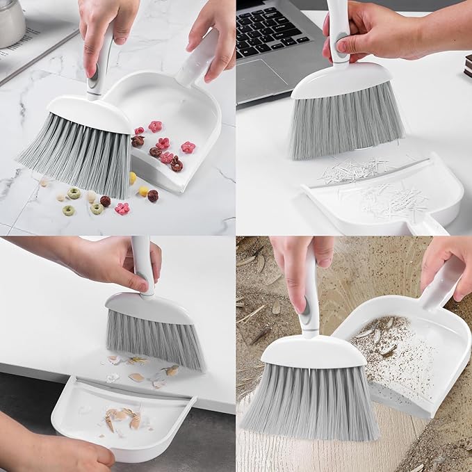 NACENA Small Dust Pan and Brush Set, Mini Broom and Dustpan Set Small Hand - Image 5