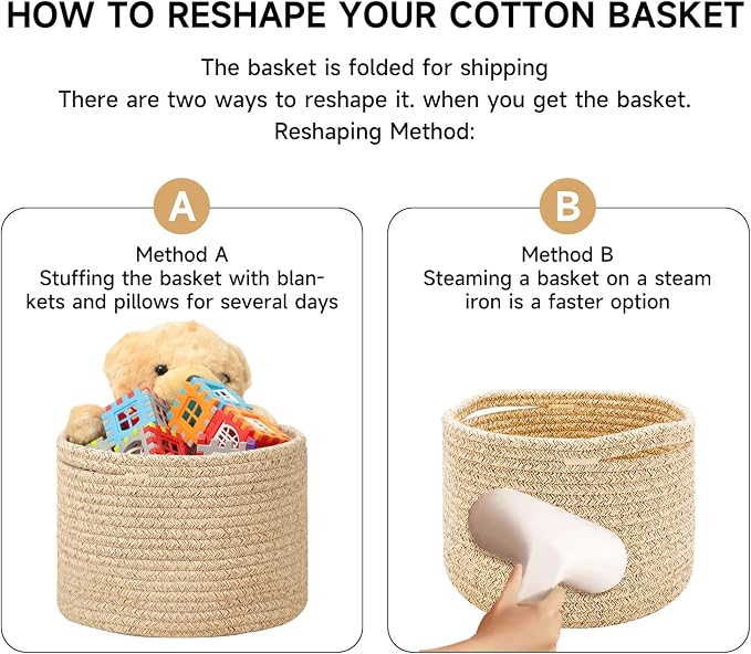 Small Basket for Organizing | Cube Shelf Closet Storage Baskets | 9.7×9.7×7.1” - Image 7