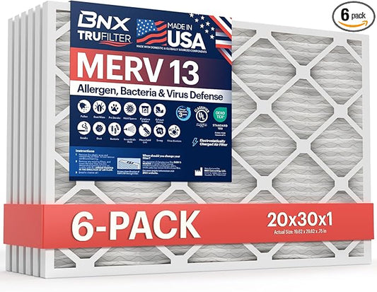 BNX TruFilter 20x30x1 Air Filter MERV 13 by BNX