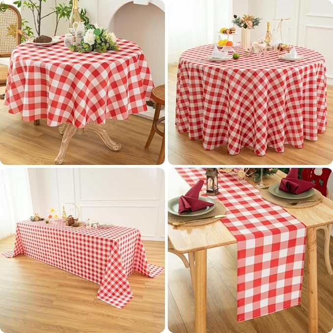 Waterproof Plaid Tablecloth Fabric - Image 4