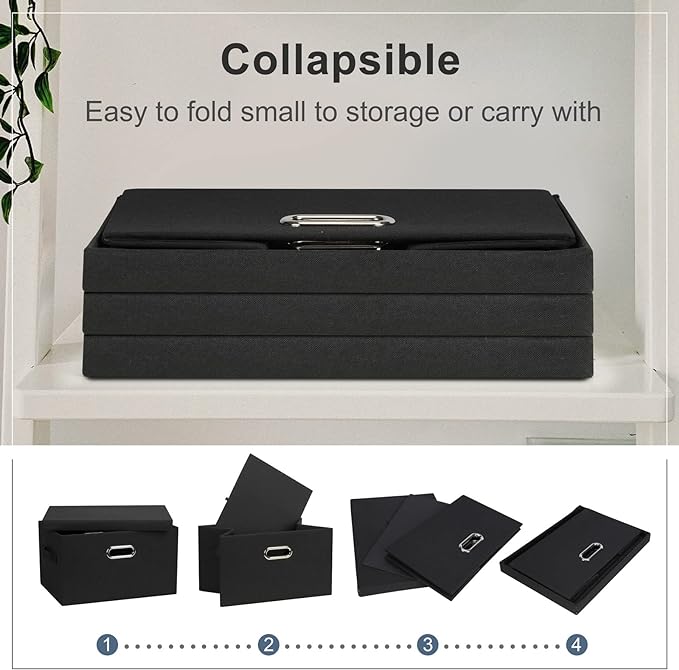 Medium 15" 21 Quart Collapsible Stackable Storage Bins