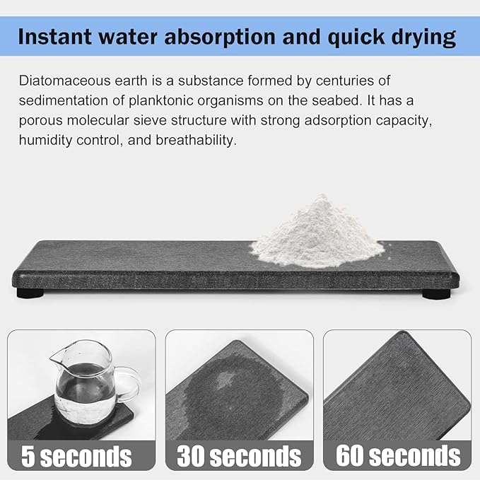 3PCS Stone Drying Tray, Water Absorbing Stone Tray - Image 4