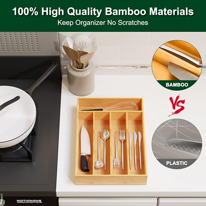 Bellsal Utensil Organizer 10 Inch Silverware Tray - Image 4