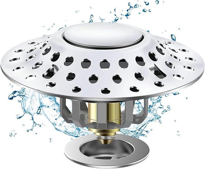 Tub Stopper Bathtub Drain Hair Catcher, 2 in 1 Bathtub Drain Stopper, Bathtub by Unknown
