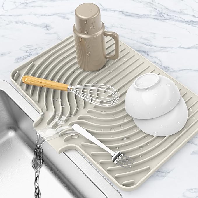 Dish Drying Matt for Kitchen Counter, Kitchen Dry Mats for Dishes Drying Pad by JIUBAR