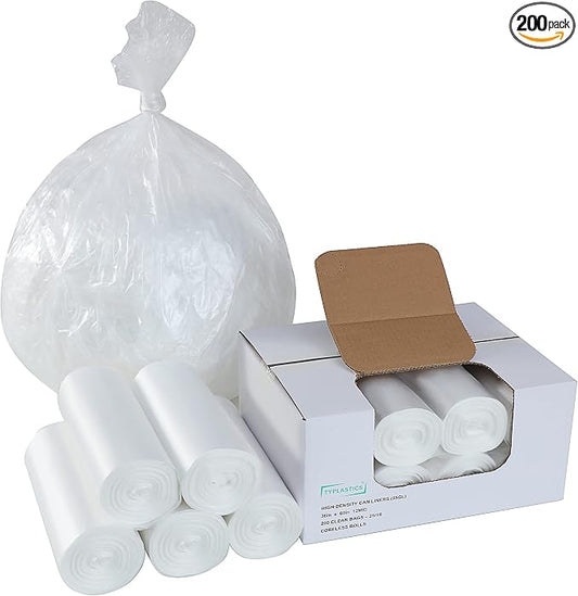 TYPLASTICS 55 Gallon Clear Trash Can Liners by Typlastics