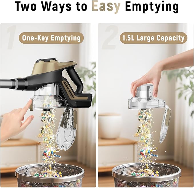 Cordless Vacuum Cleaner, 30Kpa Home Stick Vacuum, Smart Display & 1.5L Dust Cup - Image 6