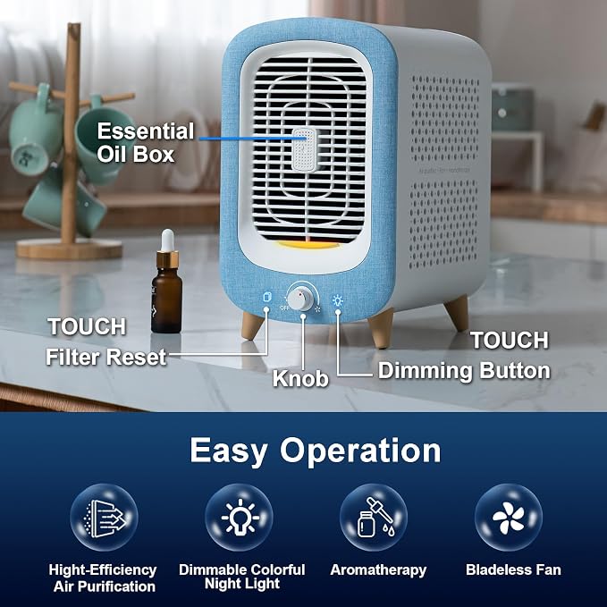 Jafanda Air Purifier for Home Bedroom 780sq ft, HEPA & Activated Carbon - Image 5