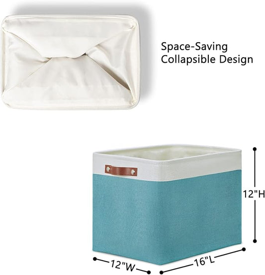 DULLEMELO Large Closet Storage Baskets Canvas Storage Baskets - Image 2