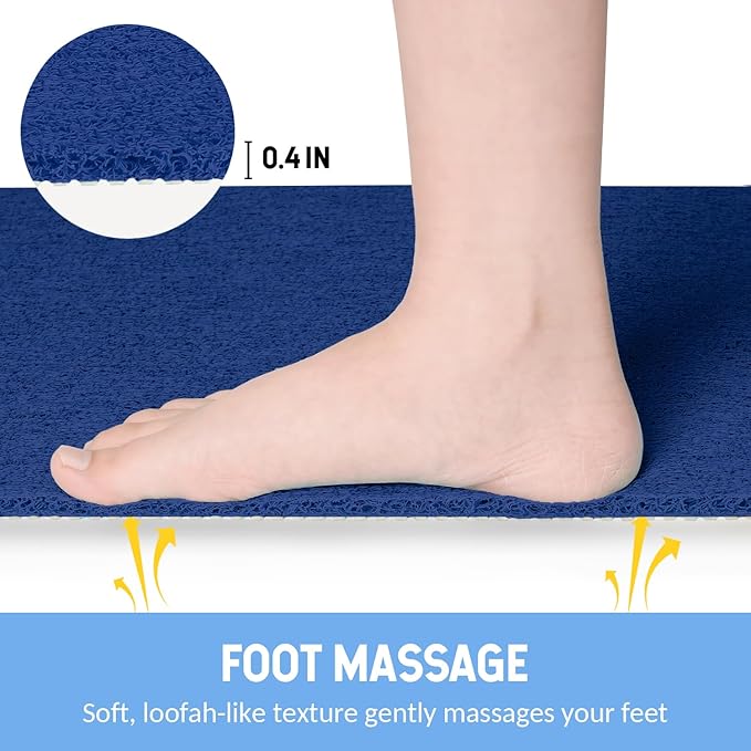 Non-Slip Bathtub Mat, Anti Slip Shower Mat, Fast Drying Bathtub Mats, Foot - Image 5