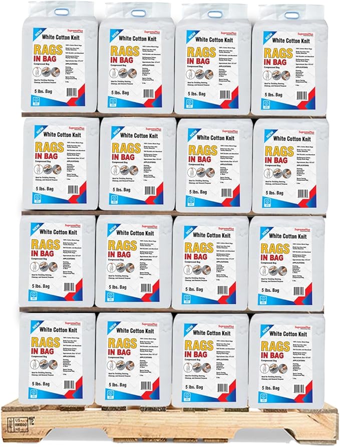 Premium White T-Shirt Cleaning Rags – White Cotton Rags by SupremePlus