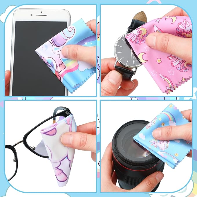 Sinmoe 20 Pcs Microfiber Cleaning Cloth Cute Unicorn Design Microfiber Soft - Image 6