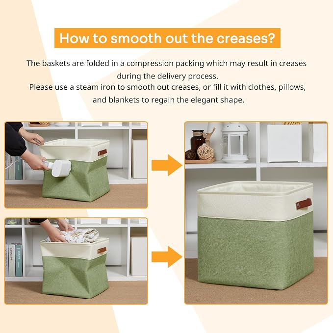 DULLEMELO Storage Baskets for Organizing, Linen Closet Organizers and Storage - Image 5