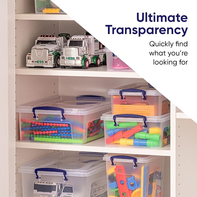 Superio Storage Bins with Lids, Stackable Totes, BPA Free, Odor Free, Organizer - Image 8