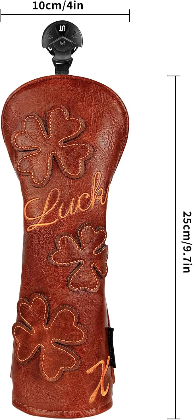 Golf Headcovers Golf Club Head Covers Four Leaf Clover Good Luck Charm - Image 8