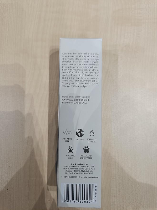 Eucalyptus Room, Linen & Pillow Spray by Aromafume | 100ml/3.38 fl oz | - Image 9