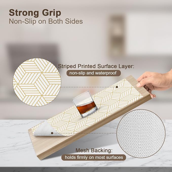 OcePor Non-Adhesive Drawer and Shelf Liner 12IN x 20FT，Non Slip Cabinet and - Image 2