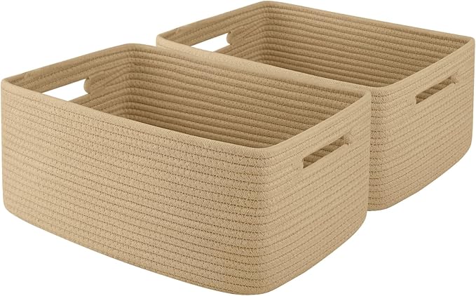 OIAHOMY Storage Basket for Shelves, Closet Cube Storage Bins Baskets for by MasterofSpaceOptimization