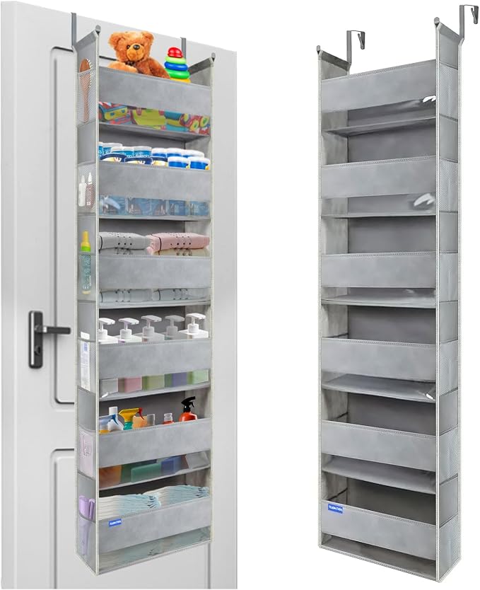 Extra Large Over The Door Organizer Storage 6-Shelves and 12 Side Pockets by ROOMTALK