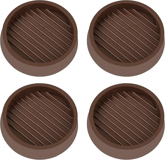 2X2 Round Rubber Caster Cups, Non Slip Furniture Pads, Anti-Slip Gripper by VOCOMO