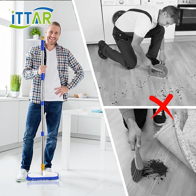 ITTAR 12" Wide Floor Scrub Brush - Image 3