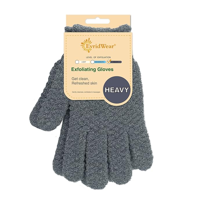Evridwear Exfoliating Dual Texture Bath Gloves by Evridwear