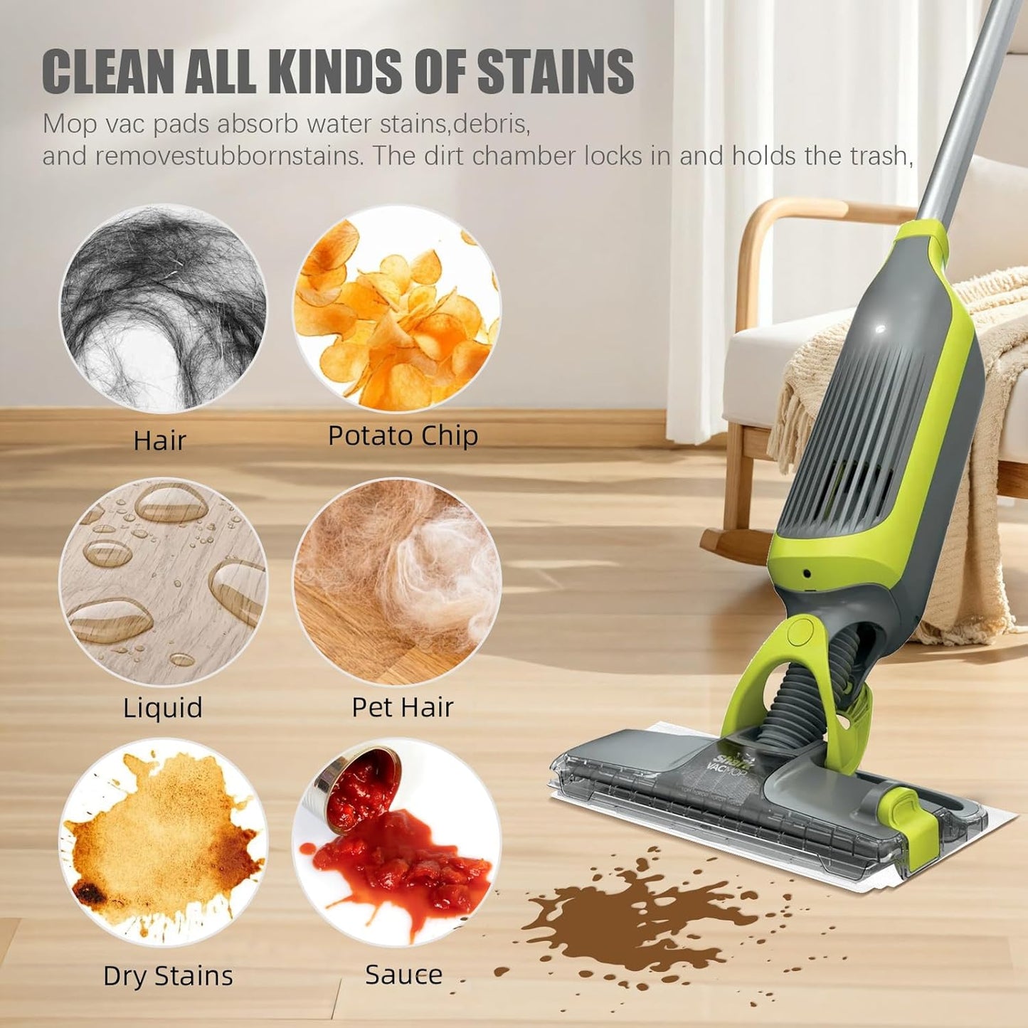 10-Pack Disposable mop Replacement Pad, Suitable for Shark Vacmop Pro VM252, VM200, VM190, VM250, VM251, VM200C, VM252C, QM250, VC205 Vacuum Cleaner mop Replacement Pad