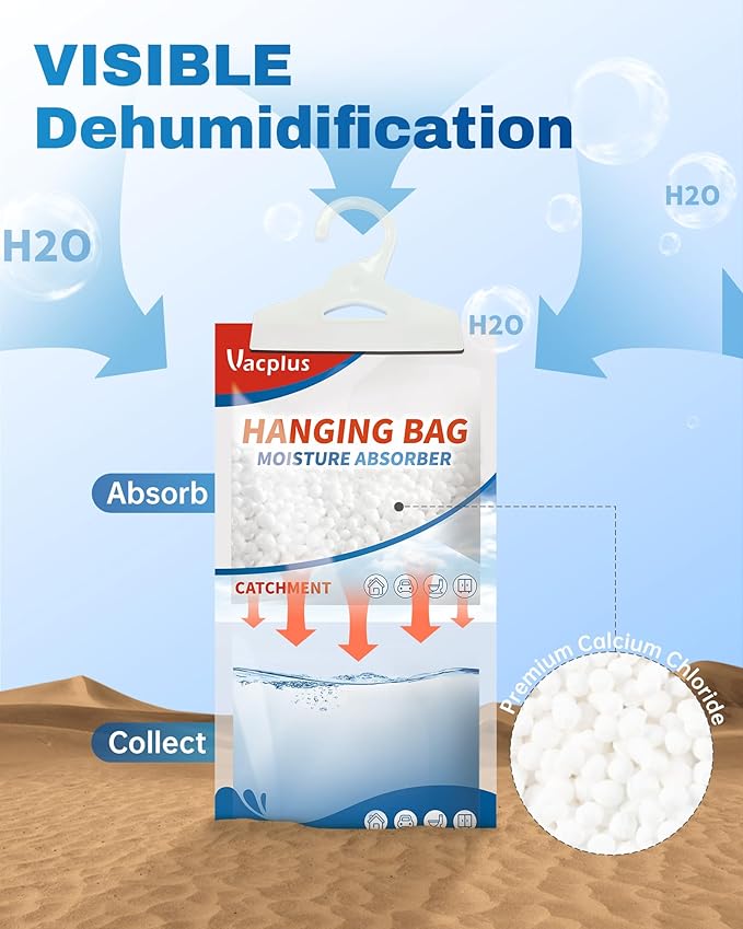 Vacplus Moisture Absorbers Packets, Fragrance Free 20 Pack, Humidity Packs - Image 5
