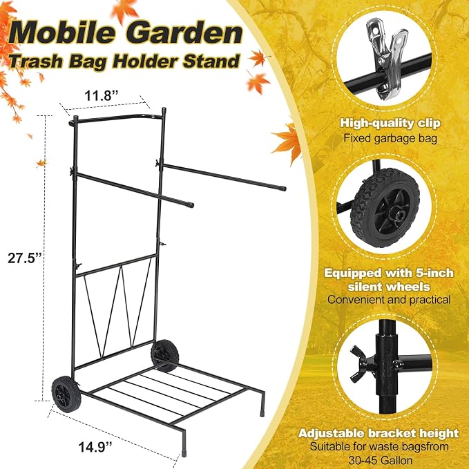 Heavy Duty Portable Trash Bag Holder - Image 2