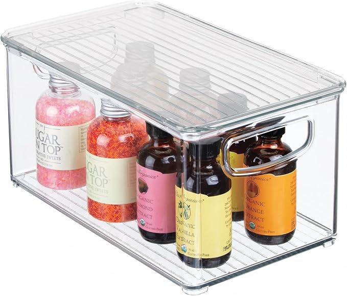 mDesign Plastic Deep Storage Bin Box Container - Image 7