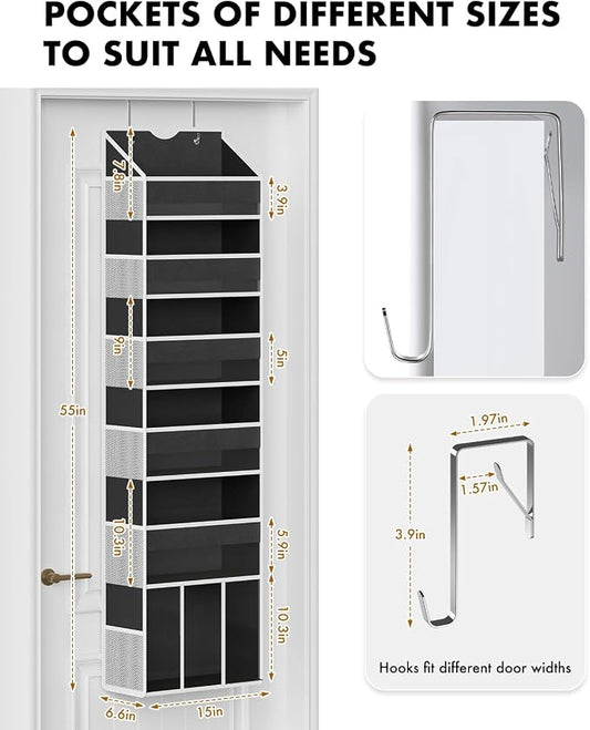 Over The Door Organizer Storage - 50lb Heavy Duty 6 Shelf Over Door Organizer - Image 2