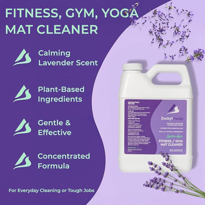 SwaytAway Fitness Mat Cleaner Concentrate – 32oz Lavender Essential Oil Formula - Image 2