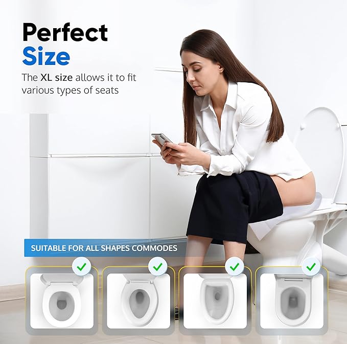 Toilet Seat Covers Disposable Flushable Travel Pack of 100 XL-Disposable Toilet - Image 4