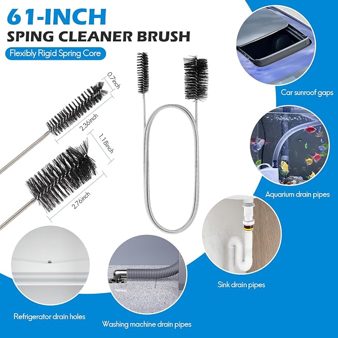 10 PCS Drain Snake Hair Drain Clog Remover Tool Set, Snake Drain Hair Removal - Image 5