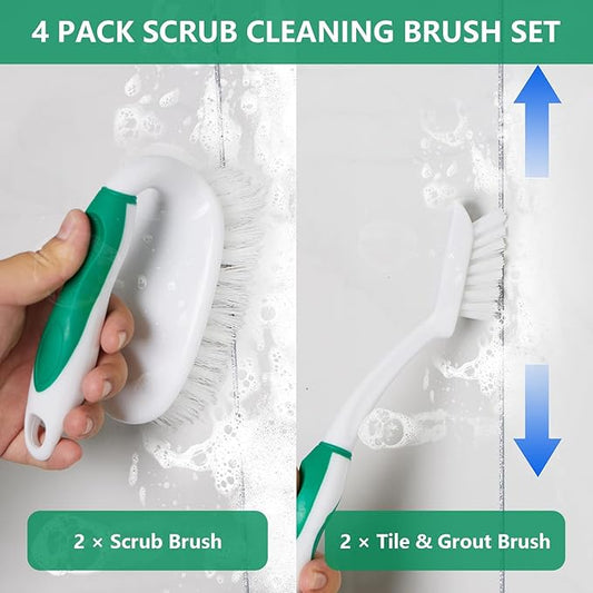 Scrub Brush Set, 4 Pack Deep Cleaning Brush Kit - Image 2