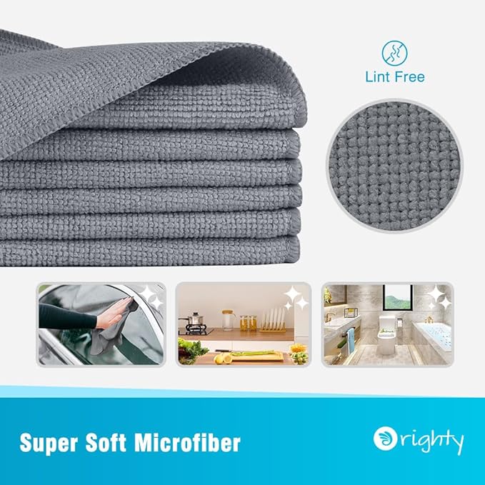 Orighty Microfiber Cleaning Cloth, 12 Pack Microfiber Towels - Image 2