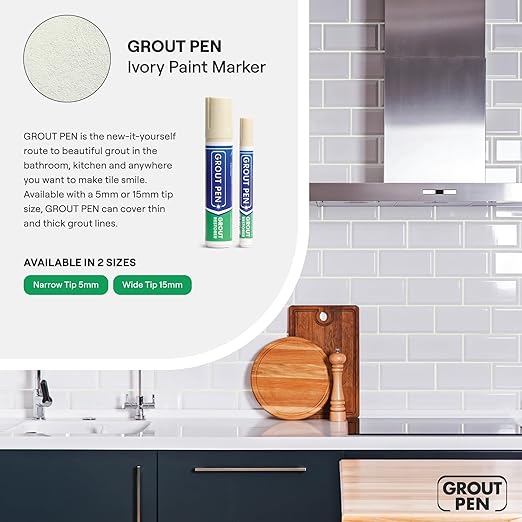 Grout Pen Ivory Tile Paint Marker: Waterproof Grout Paint, Tile Grout Colorant - Image 7
