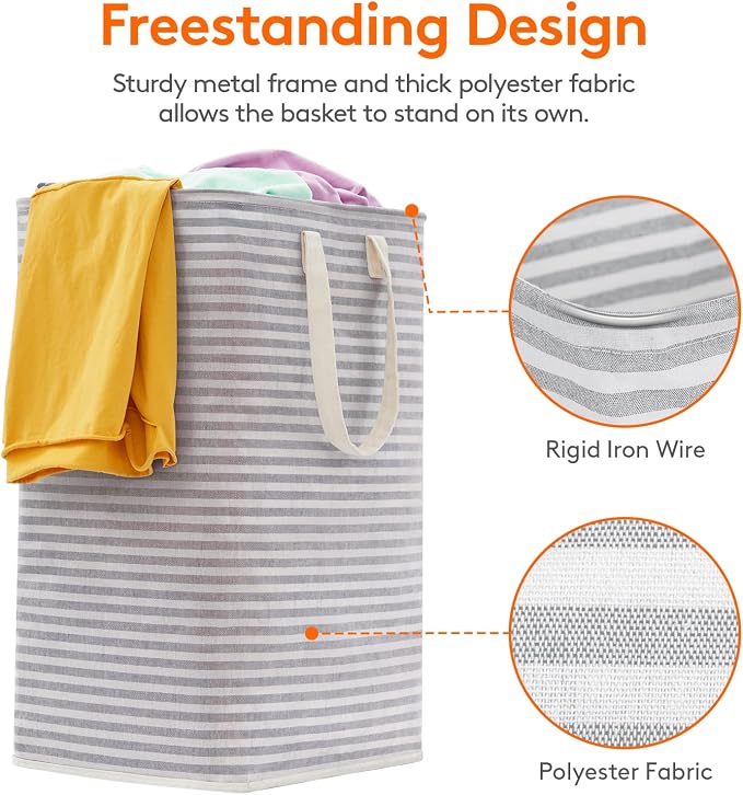Lifewit 3 Pack Laundry Hamper Large Collapsible Laundry Baskets, Freestanding - Image 2