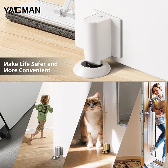 1 Pack Magnetic Door Stoppers Retractable Bottom of Door Holder No Drilling - Image 6