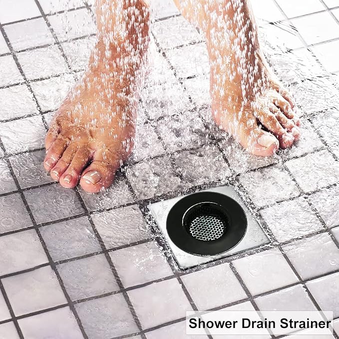 1.75" Bathtub Drain Strainers, Shower Drain Hair Catchers, Stainless Steel - Image 5