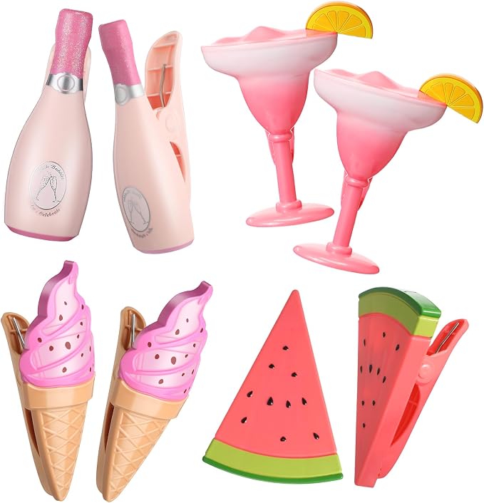 Sieral 8 Pcs Beach Towel Clips Beach Chair Pool Clips by Sieral
